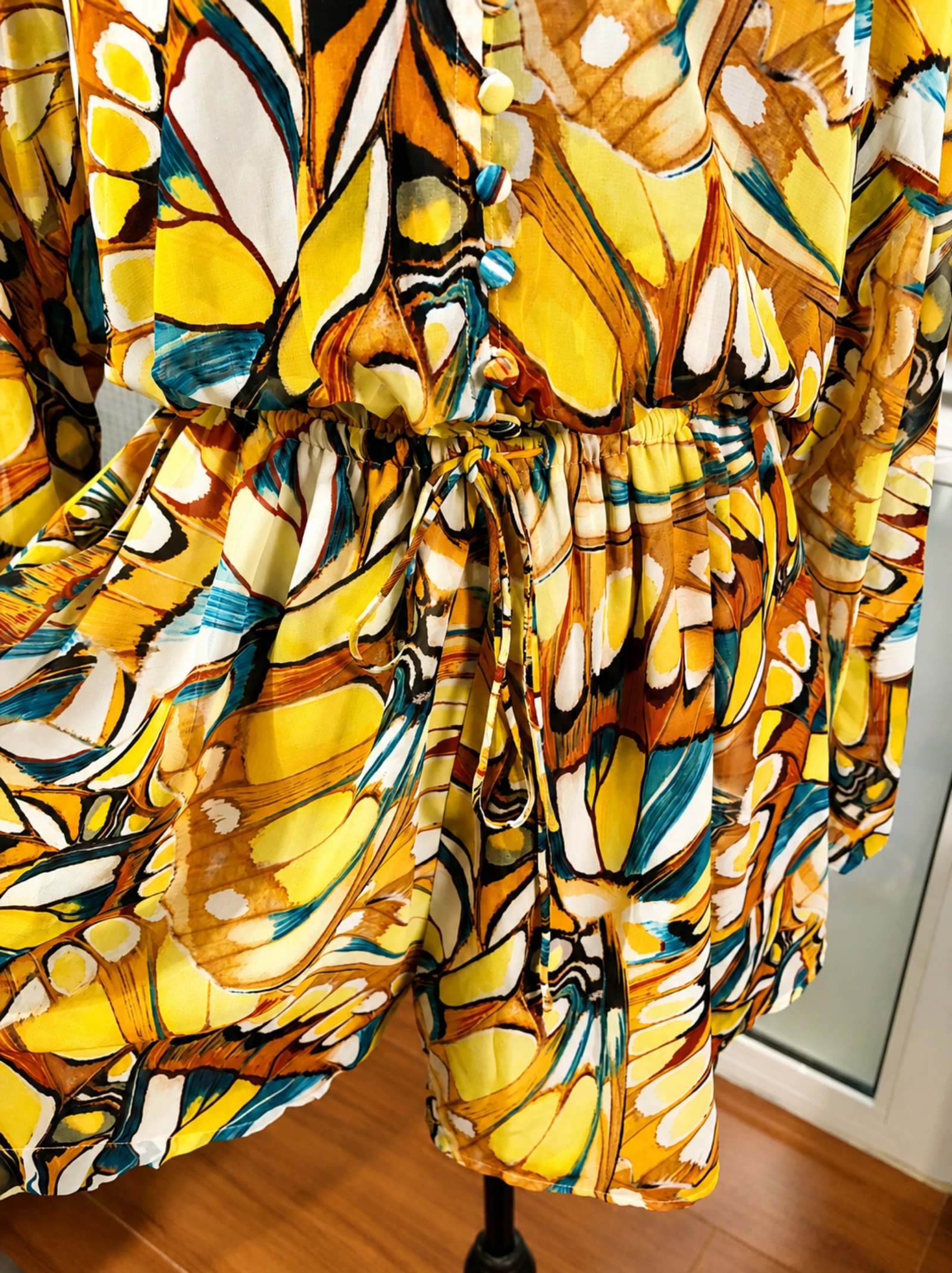 Robe Marciano by Guess Original Imprimé Papillon Taille M Comme Neuve – photo 7